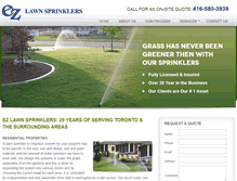 Tablet Screenshot of ezlawnsprinklers.ca